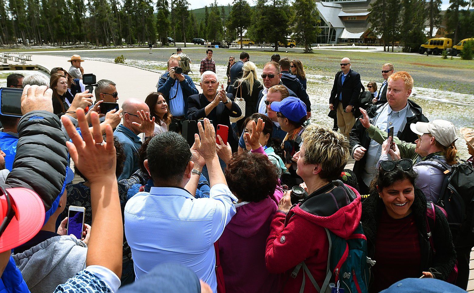 Pence in Yellowstone